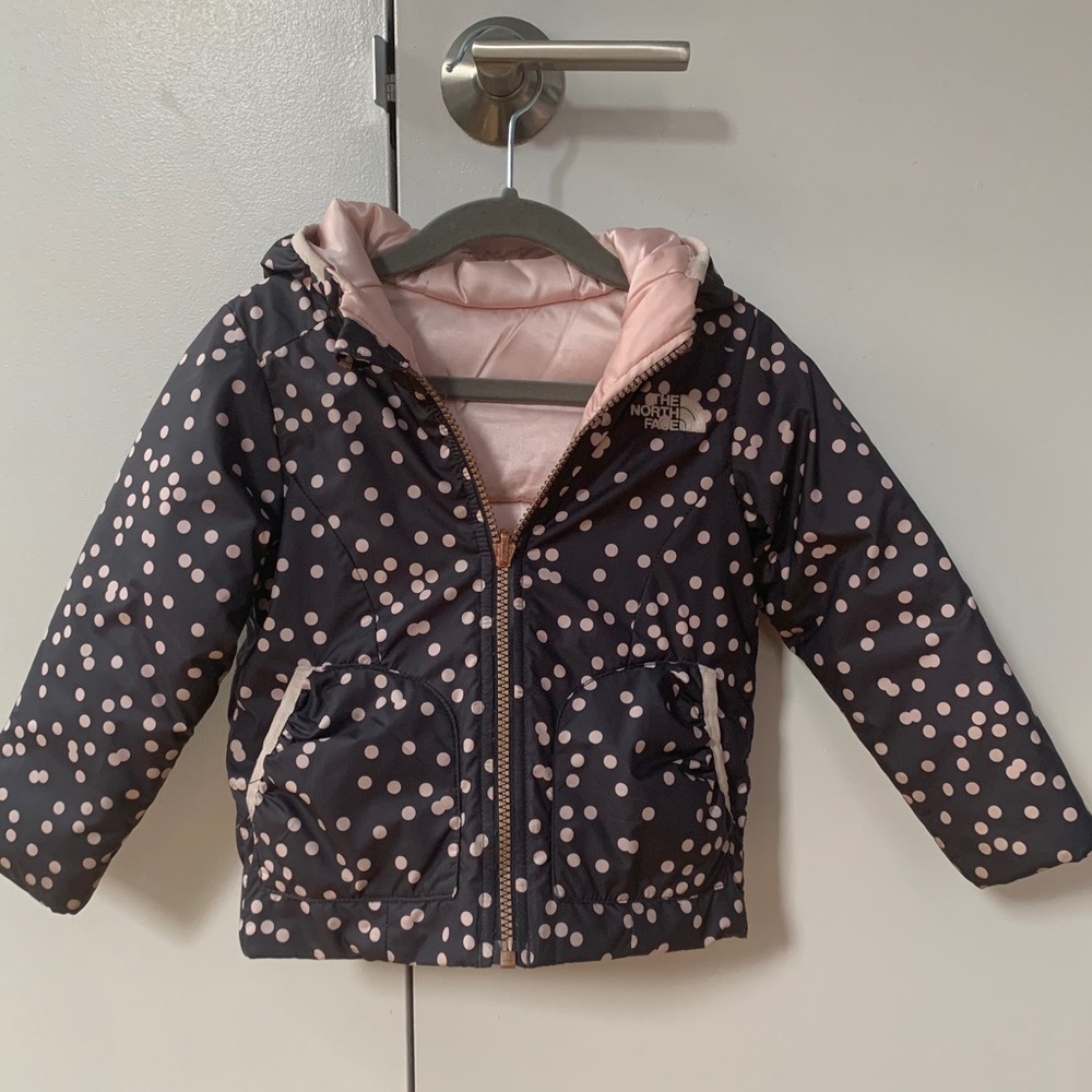 Girl Polka dot puffer coat